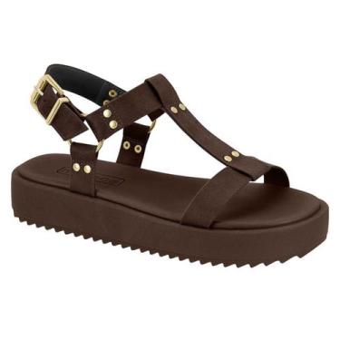 Imagem de Sandália Feminina Moleca Papete Tratorada Flatform Tachas Original -, 