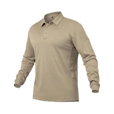 Imagem de Camisa Polo Tática Masculina Leve De Manga Longa, Casual Para Atividad