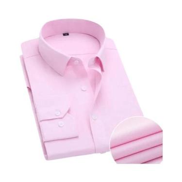 Imagem de Camisa Social Masculina Branca Slim Fit De Manga Longa Com Bolso, Alta