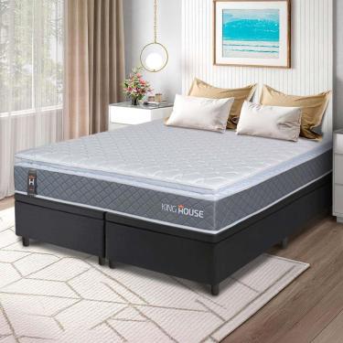 Imagem de Cama Box Baú Luanda Espuma D28 King 193x203 Preto King House