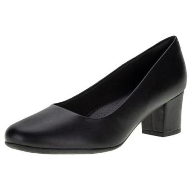 Imagem de Sapato feminino salto grosso piccadilly - 110072, Preto 01, 37