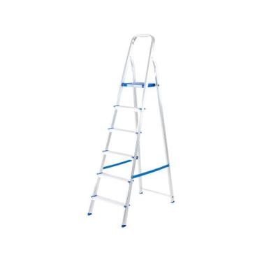 Imagem de Escada de Alumínio Mor 6 Degraus 120Kg 005104