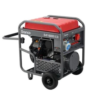 Imagem de Gerador Gasolina 17,5KVA 4T Branco B4T16000E3 Partida Elétrica 220/380