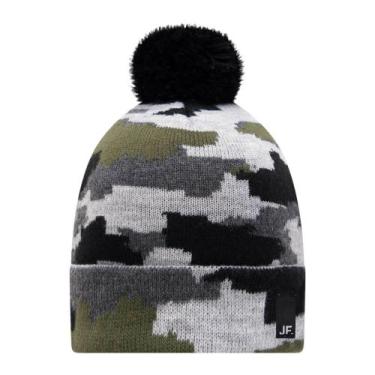 Imagem de Gorro Touca em Tricot Jacquard Camuflado Johnny Fox -, Cinza, M