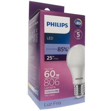 Imagem de 10 Leds Bulbo Philips Branco Frio Equivale 60W - Qualidade