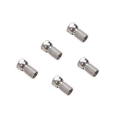 Imagem de Bettomshin 5 peças conector adaptador coaxial RF conector macho métrico compatível com aplicações de RF, dispositivos LAN sem fio cobre prata