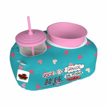 Imagem de Almofada Kit Pipoca Cinema 1 Copo Canudo Balde Namorados