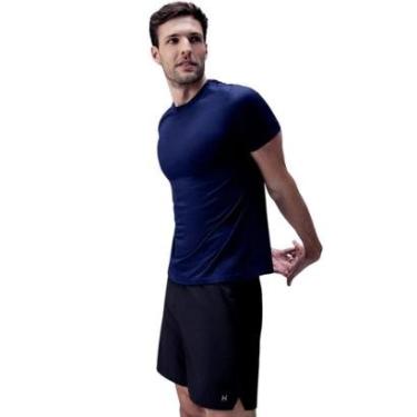 Imagem de Camiseta Masculina Hering Esportiva Básica Azul-Masculino