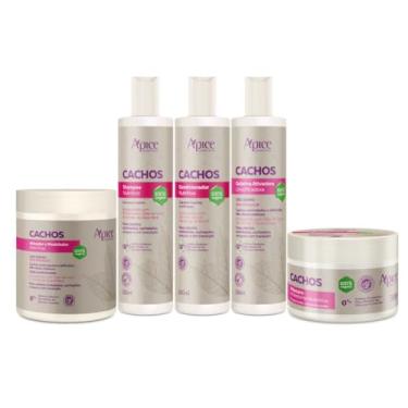 Imagem de Apse Kit Completo 5 Itens Tratamento Cachos - Shampoo, Condicionador, Máscara, Ativador e Gelatina - Enrichecido com D Pantenol, Karité, Óleo de Coco e Aloe Vera - Para Cabelos Ondulados e Cacheados