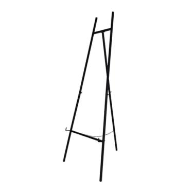 Imagem de OLDRAINBOW Cavalete De Metal Com Suporte Corrente Para Espelho, Chão 58" Exibição Placas Casamento, Cavaletes Ferro Ajustáveis Artes E Ofícios (Preto)