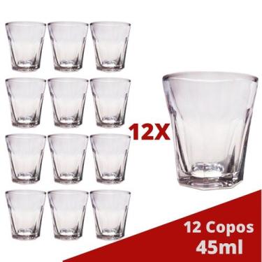 Imagem de Copo Shot Dose 45mL Vidro Cachaça Tequila Vodka Bar  12 un - TODO DIA,