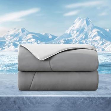 Imagem de Moonrite Cobertor refrescante tamanho solteiro, Q-max > 0,45 japonês Arc-Chill Edredom refrescante para pessoas que dormem quentes, cobertor macio e respirável fresco para suores noturnos de verão