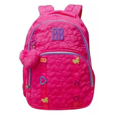 Imagem de Mochila De Costas Grande Juvenil Rebecca Bonbon Com Chaveiro, Rosa