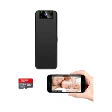 Imagem de Mini Câmera Espiã Policial Wifi Sensor De Movimento Ip 32gb