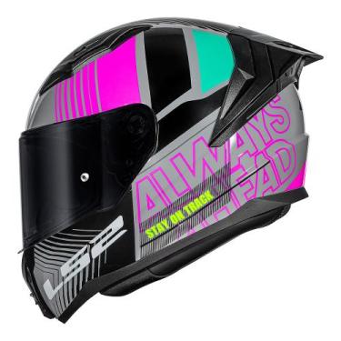 Imagem de Capacete Feminino Moto Ls2 FF810 Vigo Shift Cinza Rosa, Cinza Rosa, 56