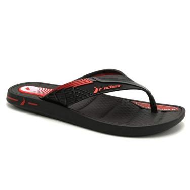 Imagem de Chinelo Masculino Rider Sprint 12015, Preto preto vermelho, 42