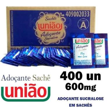 Imagem de Adoçante Sucralose União sachê 0,6g Caixa com 400 unid.