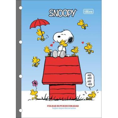 Imagem de Refil Caderno Argolado Snoopy Universitário 80 Folhas Tilibra 6671