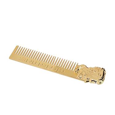 Imagem de Pente de estilo de barba pente masculino pente de dentes alisamento pente de galvanoplastia pente de gravura para viagens home office