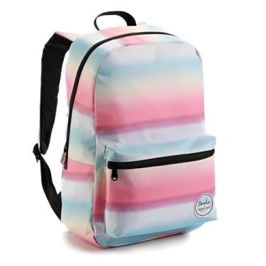 Imagem de Mochila juvenil feminina escolar estampada - Denlex, Rosa