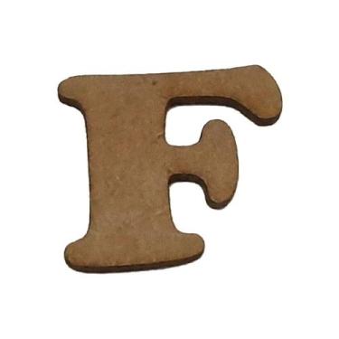 Imagem de Kit 10 Letras F Mdf 3mm por 2,5cm de Altura Laser Mdf Madeira - ATACAD