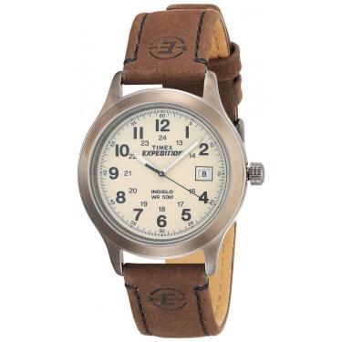 Imagem de Relógio Masculino Analógico Expedition com Pulseira de Couro, Modelo, TIMEX T49870, Marrom Claro