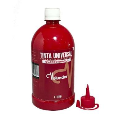 Imagem de Tinta Pincel Marcador Quadro Branco 1 Litro Volunder, Vermelho