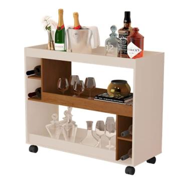 Imagem de Aparador Bar Adega 2021 TUTTICASA-Pérola/Caramelo