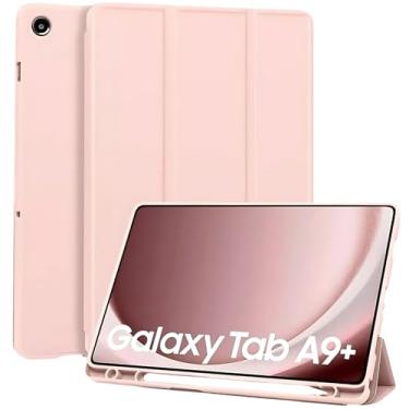 Imagem de Capa Flip Premium para Tablet Samsung [Galaxy Tab A9+ / A9 Plus 11"] (Modelos SM-X210/X216/X218) 2023, Case Anti Impacto com Suporte para Pencil, Leve e Resistente, Cor Rosa 11 Polegadas