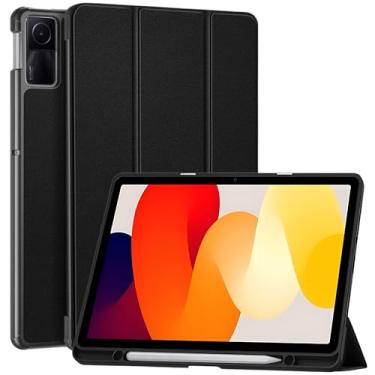 Imagem de Capa Premium para Xiaomi Redmi Pad Se 11" Pol 2023 com [Suporte para Pencil], Case Magnética com Função Sleep, Anti Impacto, Leve e Resistente, Cor Preto