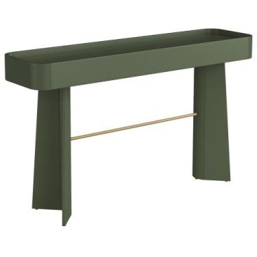 Imagem de Aparador Para Sala De Estar Orgânico Industrial Alef I03 Musgo Dourado