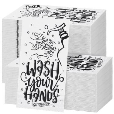 Imagem de Guardanapos de banheiro descartáveis Ruisita Wash Your Hands x150