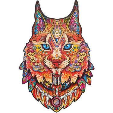 Imagem de Quebra-cabeças e brinquedos de madeira em forma de animal para criança