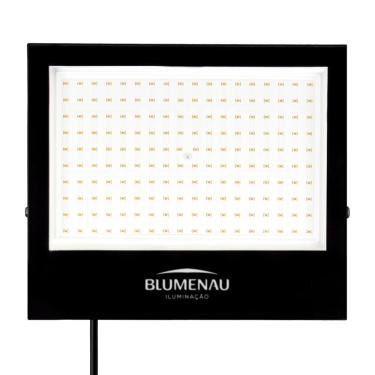 Imagem de Refletor Blumenau de Led Slim 100W Preto Bivolt 4000K Neutro