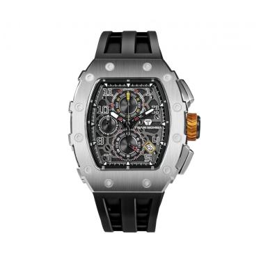 Imagem de TSAR BOMBA Relógio Masculino Luxuoso Tonneau à Prova d`Água 50M com Cronógrafo e Calendário