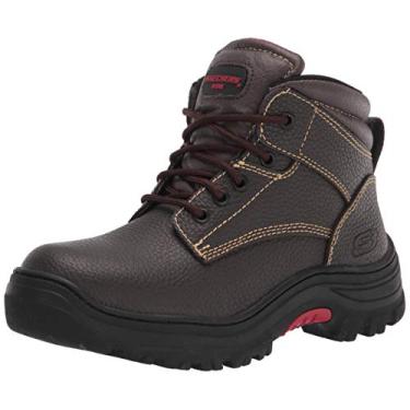 Imagem de Skechers Bota industrial masculina Burgin-Tarlac, Marrom, 7 Wide