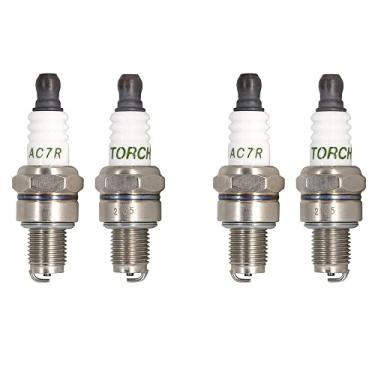 Imagem de 4PK TORCH AC7R Vela de ignição substituir para Husqvarna 581362301, para NGK 3066/CMR7H, para Champion 965/RZ7C RZ7CT10, para Brisk TR14C TR14S, para Autolite 4194, para Tanaka 018-16005-20, para Torch CM. R7H, OEM