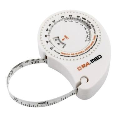 Imagem de Trena Antropométrica Fita Métrica Corporal Retrátil Imc 1,5m