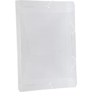 Imagem de Pasta ABA Elástica Plástica Ofício 30MM Cristal - Pacote com 10 Unidad