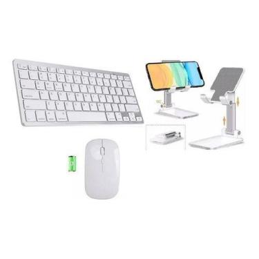 Imagem de Teclado Mouse Suporte Kit Galaxy Tab A T290/t295 Branco - Skin Zabom