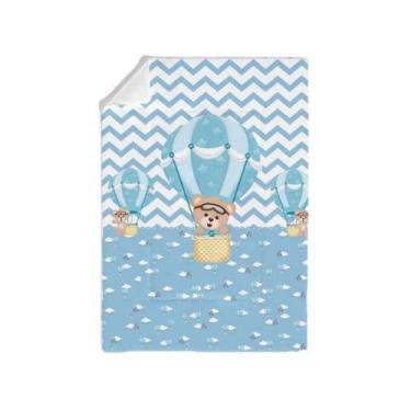 Imagem de Manta Cobertor De Bebê Estampada 1,80 x 1m Menina e Menino Cobertinha 