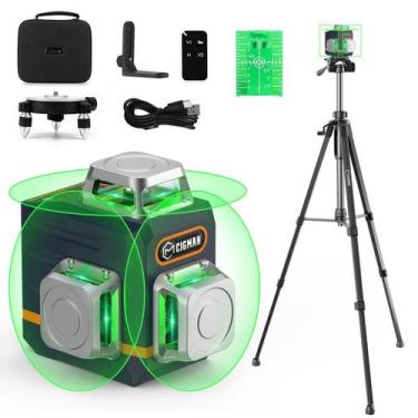 Imagem de Nível a Laser 3D CIGMAN com Tripé e Controle Remoto - Bateria 4000mAh