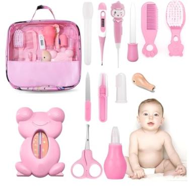 Imagem de Kit Premium Higiene Recém Nascido e Saúde do Bebê 13 Peças Completo com Necessaire (Rosa, Único)