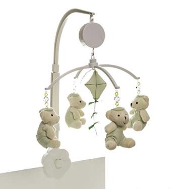 Imagem de Móbile Musical Ursinho Berço, Quarto Bebê Menino, Potinho de Mel, Verde