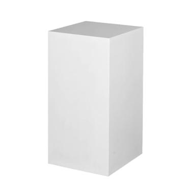 Imagem de Suporte de pedestal quadrado grande para lojas de noivas, elevadores de manequim com capacidade de 200 libras, base de plataforma branca para colecionáveis, bolsas e sapatos (30 x 120 cm)