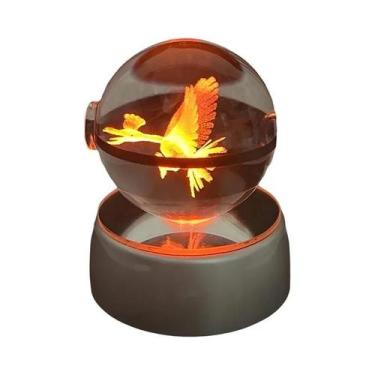 Imagem de Luminária LED 3D De Cristal Pokémon POKE BALL Com Figuras De Brinquedo