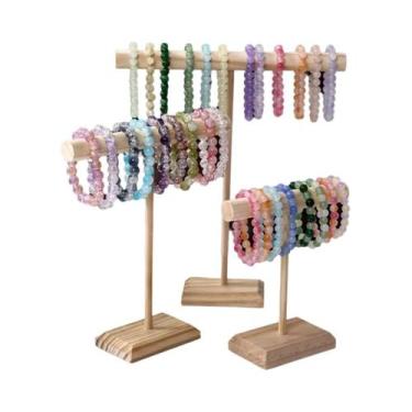 Imagem de Suporte De Exibição De Joias Em Madeira Em Forma De T, Rack Minimalist