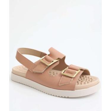 Imagem de Sandália Flatform Feminina Fivela Modare Bege-19051, Bege, 38