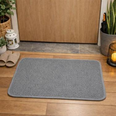 Imagem de Tapete Capacho Entrada 40x60cm Antiderrapante Limpa Pés Porta Casa Apa