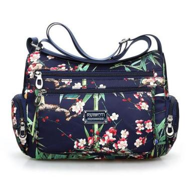 Imagem de Bolsa Messenger Floral Impermeável em Lona de Grande Capacidade - yiwe